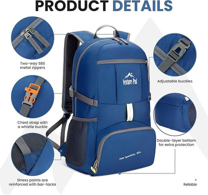 Venture Pal 35L Ultralight Lightweight Packable Foldable Travel Camping Hiking Outdoor Sports Backpack Daypack