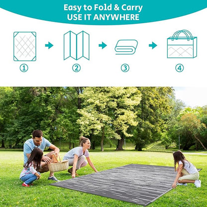 HEBE Outdoor Rug 5'x8' Waterproof for Patios Clearance, Reversible Plastic Straw Rug Camping Carpet, Indoor Outdoor Area Rugs Patio Mats for RV,Picnic,Backyard,Deck,Balcony,Porch