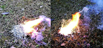 egreen Emergency Fire Starter Magnesium 10 Bags Ferro Rod Striker Weatherproof Matches Jute Rope for Camping Hiking Bushcrat Ourdoor Survival