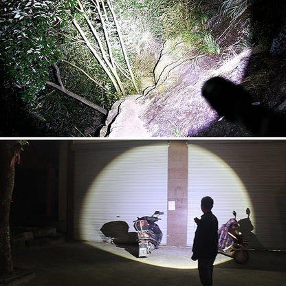 2 Pack Tactical Flashlight,Ultra Bright 3000 Lumens Zoomable 5 Light Modes LED Flashlights for Camping Hiking Emergency, Hurricane, Power Outage,