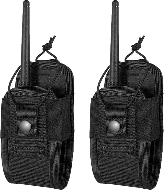 FRTKK Tactical Radio Holder Radio Holster Molle Radio Pouch Universal Radio Case Military Heavy Duty Radio Bag for Police Firefighter Two Ways Walkie Talkies Vest