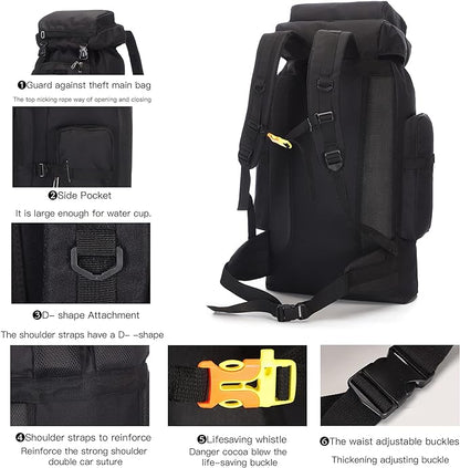100L Hiking Camping Backpack Tactical Backpack for Men Large Survival Hunting Waterproof Backpack Molle Rucksack Military Camping Backpacking Daypack