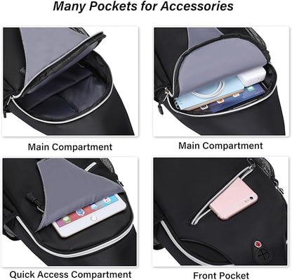 MOSISO Sling Backpack, Multipurpose Crossbody Shoulder Bag Travel Hiking Daypack