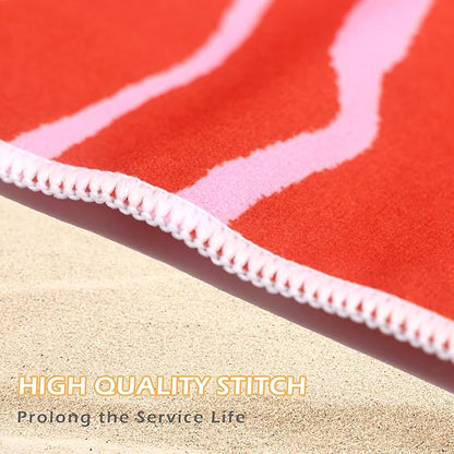 Eunzel Microfiber Beach Towel, Quick Dry Travel Towel Large Sand Free Towel for Beach, Camping, Swim Pool, Gym, Sports& Yoga 71"x32",Jellyfish
