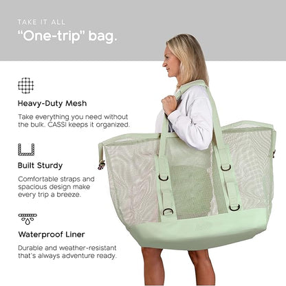 MISSION Boat Gear CASSI Heavy-Duty Outdoor Tote and Waterproof Marine-Grade Mesh Boat Bags