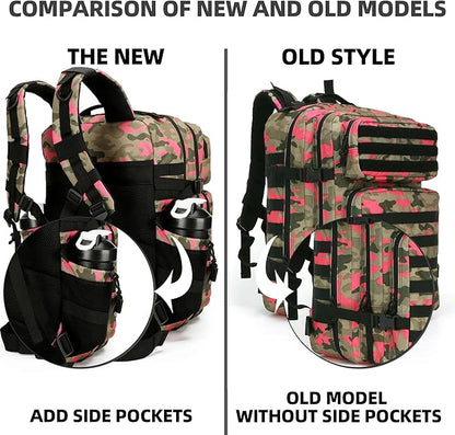 Military Tactical Backpack for Men and Women Army 3 Days Assault Pack Bag Large Rucksack with Molle System for Hiking Cycling Skiing Camping Climbing
