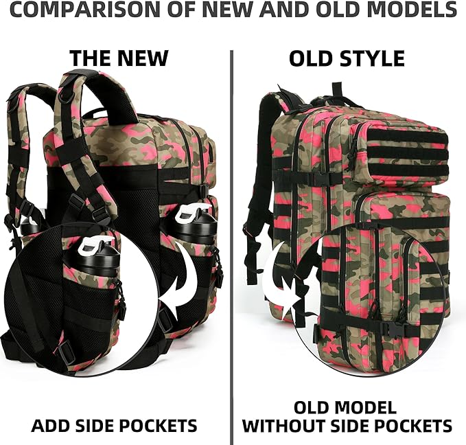 Military Tactical Backpack for Men and Women Army 3 Days Assault Pack Bag Large Rucksack with Molle System for Hiking Cycling Skiing Camping Climbing