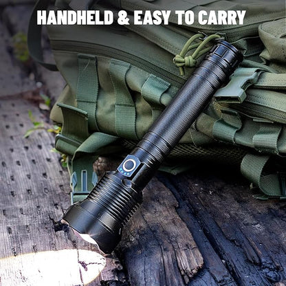 Rechargeable Flashlights 990, 000 High Lumens, Super Bright LED Flashlight Powerful Flash Lights with 5 Modes & Waterproof for Home Camping Emergencies