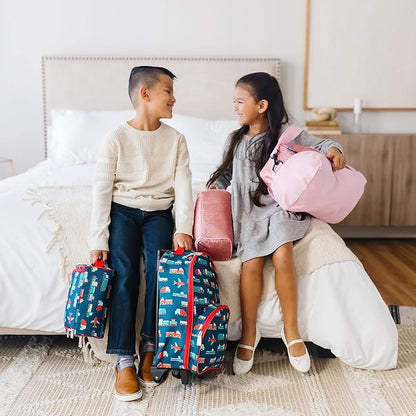Wildkin Kids Overnighter Duffel Bag – Carry-On Size, Ideal for School & Sleepovers – Lilac Lemonade