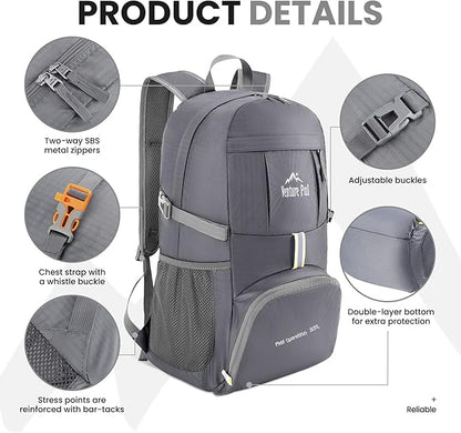 Venture Pal 35L Ultralight Lightweight Packable Foldable Travel Camping Hiking Outdoor Sports Backpack Daypack