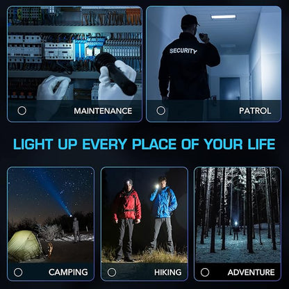 JOSHEN Rechargeable LED Flashlights 900000 High Lumens, Super Bright XHP90.2 Tactical Flashlight with Zoomable,5 Modes, Handheld Powerful Flashlights for Emergencies, Hiking, Camping