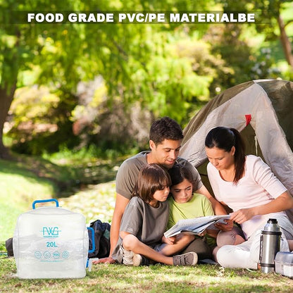 Collapsible Water Container with Spigot,Camping Water Container,BPA Free Portable Water Container for Camping Hiking RV Emergency Survival (3 Pack) 5.3 Gallon