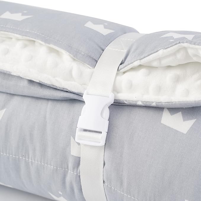 Bunnikins & Clover Toddler Nap Mat with Removable Pillow, Nap Mats for Preschool, Easy Clean Toddler Nap Pad for Kindergarten, Kids Sleeping Bag for Travel Camping
