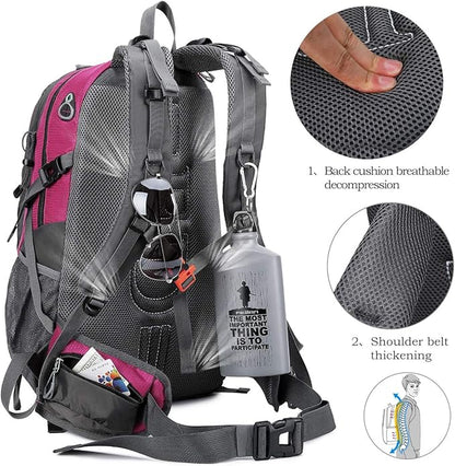 40L Waterproof Lightweight Hiking,Camping,Travel Backpack for Men Women
