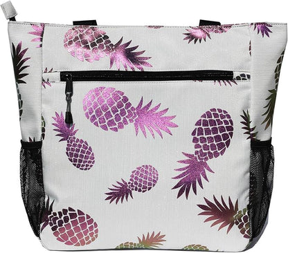 ESVAN Original Floral Water Resistant Large Tote Bag Shoulder Bag for Gym Beach Travel Daily Bags Upgraded