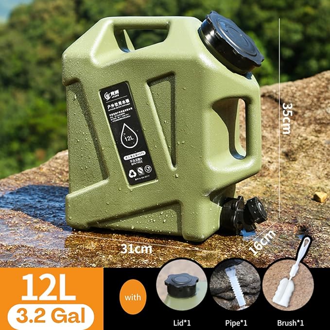 Water Storage Containers, Camping Water Container, Portable Water Tank with Faucet Camping Bucket with Tap Water Jug with Spigot BPA Free Emergency Water Storage