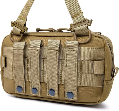 Molle Admin Pouch with Laser Cutting Loop,Car EDC EMT Molle Pouches, Large Capacity Tactical Pouch, EDC Pouch Organizer Include US Flag