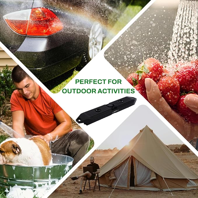 8-Gallon Water Tank with Camping Shower for Off-Road Vehicles, Pick-up Trucks,SUV,Outdoor Activities Water Supply Construction for Roof Rack Mount