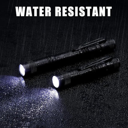 60 Pack Small LED Pen Light Set Mini Handheld Flashlight with Clip LED Pen Tactical Pocket Torch Pen Flashlight for Camping Outdoor Emergency Inspection 3.58 Inches and 5.2 Inches