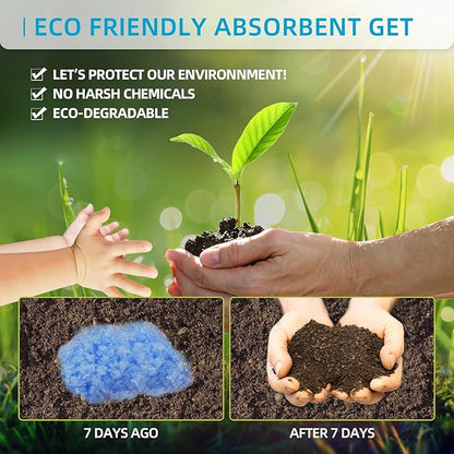 Portable Toilet Absorbent Gel Powder, 100 Pack Poo Gel for Camping Toilet Solid Waste and Urine, Eco Gel for Outdoor Recreation Hiking Fast-Acting Gel Deodorizing Treatment