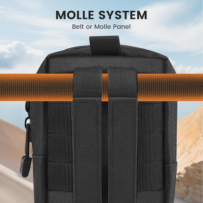 Molle Pouch, Compact Water Resistant Tactical EDC Utility Pouch Tear-Resistant Tactical Organizer Gear Pouch