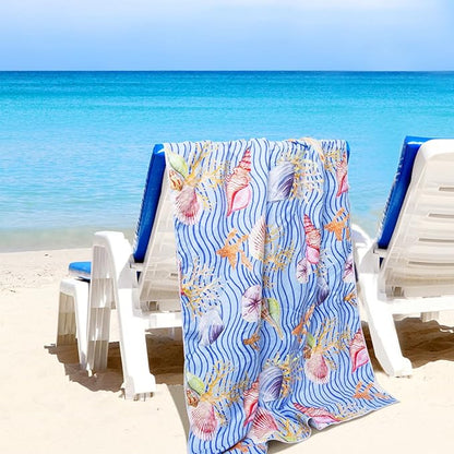 Microfiber Sand-Free Beach Towel 72"x36",Extra Large Lightweight Super Absorbent Thin Fast Drying Towels for Swimming Outdoor Hiking Yoga Girls Women Adults(Red Shell)