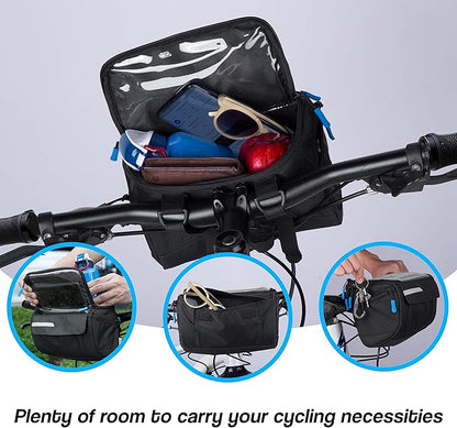 Fahrradlenkertasche Wasserdicht 4L, Handyhalterung, 4-lagiger Schutz Lenkertaschen fr Fahrrder | Fahrradlenkertasche, Fahrradtasche vorne, Fahrradtasche fr Lenker, Fahrrad-Handytasche, MTB,