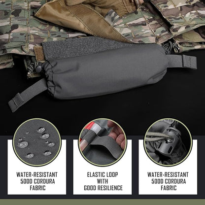 WYNEX Tactical First Aid Drop Dump Pouch, Medical Trauma Roll Up Drop Pouch EMT IFAK Sub Abdominal Carrying Bag with Hook-N-Loop for Chest Rig Vest