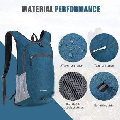15L Hiking Backpack Small Travel Backpack Lightweight Packable Backpacks Casual Daypack for Women and Men, Turquoise