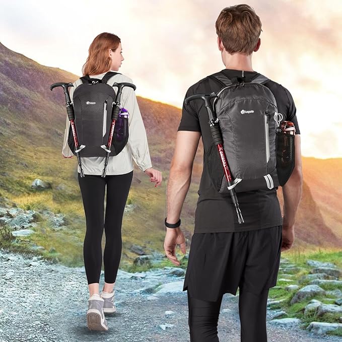 15L Highly Water-resistant Hiking Daypack, Small Backpack Travel Outdoor, Lightweight Day Pack with Tool Loops