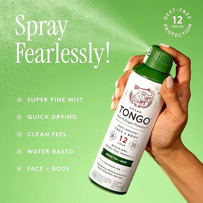 DEET-Free Green Tea + Mint Insect Repellent with Picaridin- The 12 Hour Protection, DEET Alternative