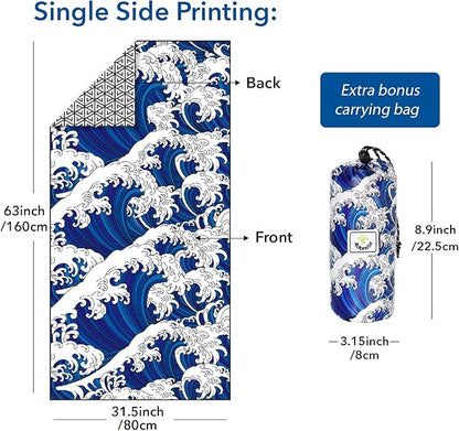 4Monster Microfiber Beach Towel Quick Dry,Super Absorbent Lightweight Travel Towel for Swimmers, Sand Free Camping Towel, Beach Towels for Pool, Swim, Water Sports,Yoga,Gym,Backpacking