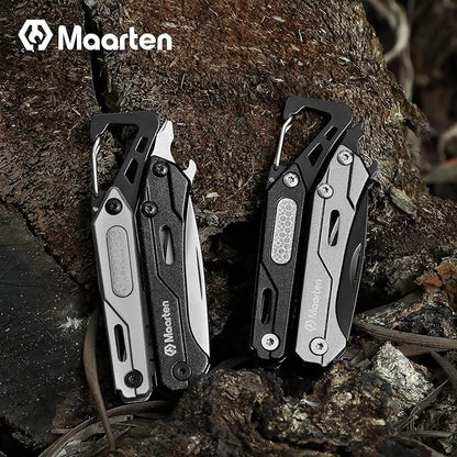 Maarten Multitool, 9-in-1 Stainless Steel Multi Tool Pocket Knife with Screwdriver, Self-locking Multitool Pliers, Survival, Bottle Opener, Camping, Hiking, Simple Repair