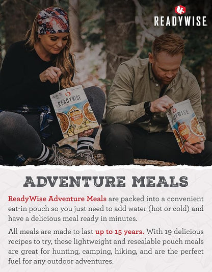 READYWISE - Adventure Meal, Mac & Cheese, 2 Servings, Pack of 1, Emergency Preparedness, Freeze Dried Food, MRE, Snack Pack or Emergency Food, Backpacking, Camping, Hiking, and, Survival Food
