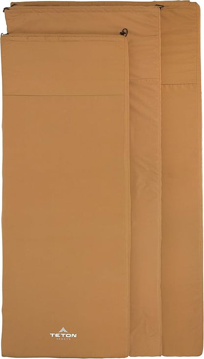 TETON Sports Canvas Camp Pad, Sleeping Pad for Car Camping, Brown