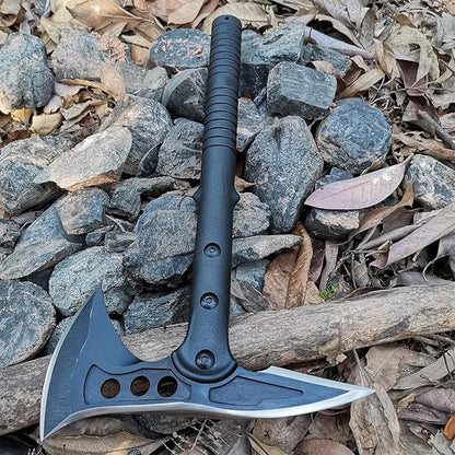 Axe & Survival Bowie Knife & Folding Pocket Knife, Fixed Blade Hunting Knife with Sheath, Sharpener and Fire Starter Inculded, Tactical Knife for Camping, Hunting, Outdoor (Type-1)