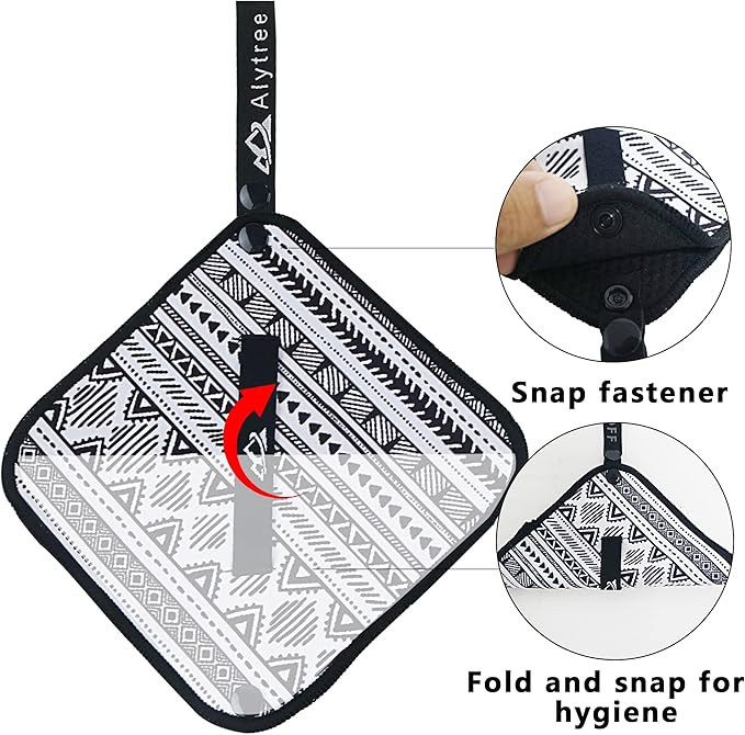 2PCS Pee Cloth Silver Infused for Women Hiking, Pee Rag for Female Peeing Outdoor,Camping Reusable Toilet Paper,Hygienic Urination Solution for Travel