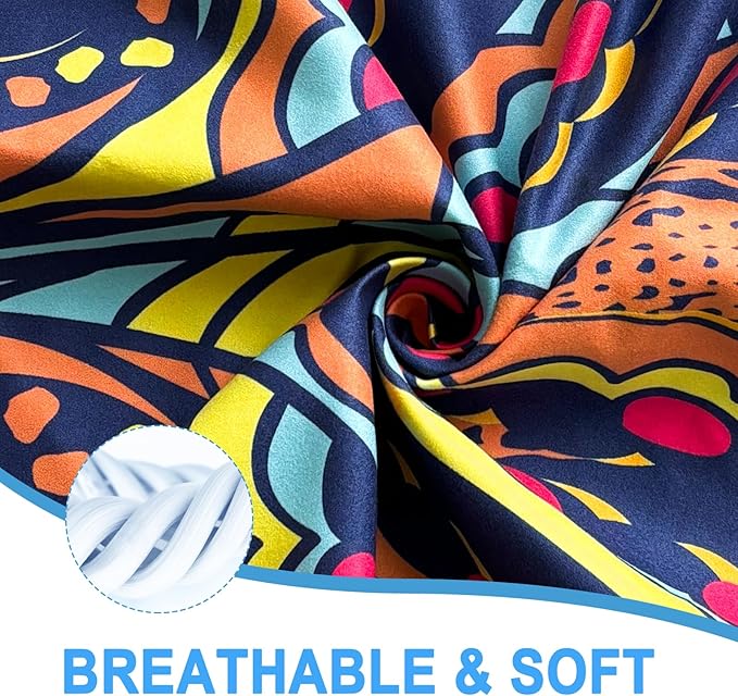 Bnuitland Octopus Pattern Beach Towel (35X75 inches), Oversized Quick Drying Absorbent Sand Free, Cute Towels for Travel Swimming Pool Picnic, 88% Polyester and 12% Polyamide