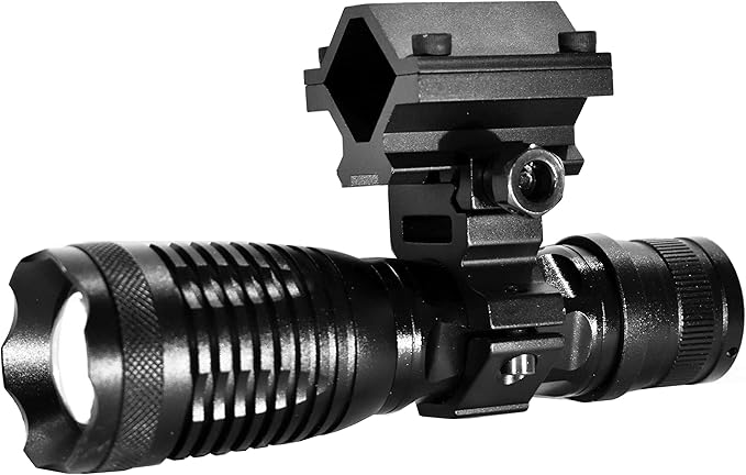 Trinity 1500 lumens led Tactical Flashlight with Mount for 20 Gauge Shotguns blk_AB