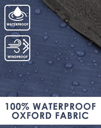 DUKUSEEK Large Waterproof Stadium Blanket for Cold Weather, Soft Warm Fleece Camping Blanket Windproof for Outdoor Sporting Events, Football Games,Navy Blue,79"x 59"