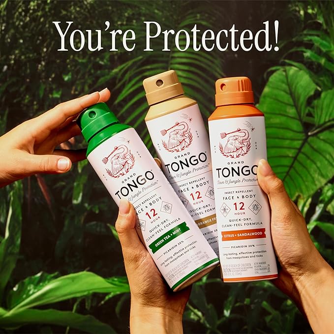 DEET-Free Insect Repellent with Picaridin, The 12 Hour Protection, DEET Alternative - Citrus + Sandalwood