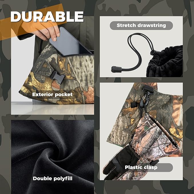 OCOOPA Hand Warmer, Hand Warming Pouch, Hand Muff, Water Resistant Windproof, Durable Oxford Material, Perfect for Outdoors, Golf, Hunting, Football, Mens Gifts, Fits Hand Warmers Not Included