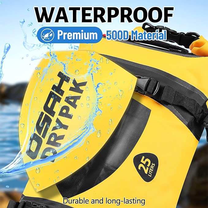 Waterproof Dry Bag - Motorcycle Luggage Tail Bag with Straps for Back Seat, Roll Top Lightweight Waterproof Backpack Sack for Travel, Swimming, Boating, Kayaking, Camping and Beach