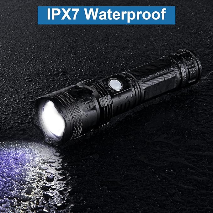 Rechargeable Flashlights 990,000 High Lumens - 2 Pack, Super Bright LED Flash Light with 5 Modes, 12 Hour Brightest Waterproof Handheld Flashlight for Home, Camping