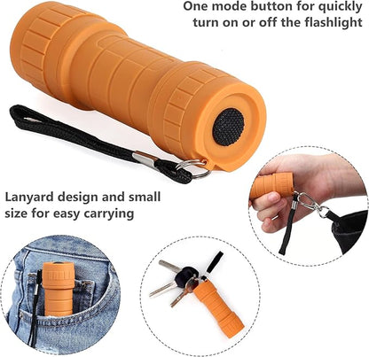 6-Pack Small Flashlights Set, Super Bright 100 Lumen LED Flashlight Pack with 18-Piece AAA Batteries Included, Mini Flashlight for Kids, Outdoor Flashlight for Camping, Hiking, Emergency