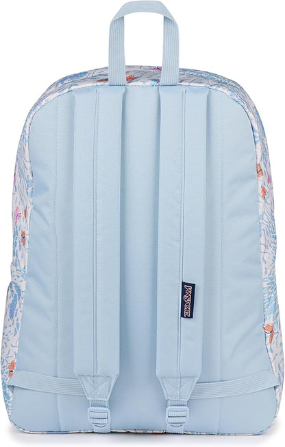 JanSport SuperBreak One Backpack - Durable, Lightweight Bag with 1 Main Compartment, Front Utility Pocket with Built-in Organizer, Premium Backpack, Fluttering Fields