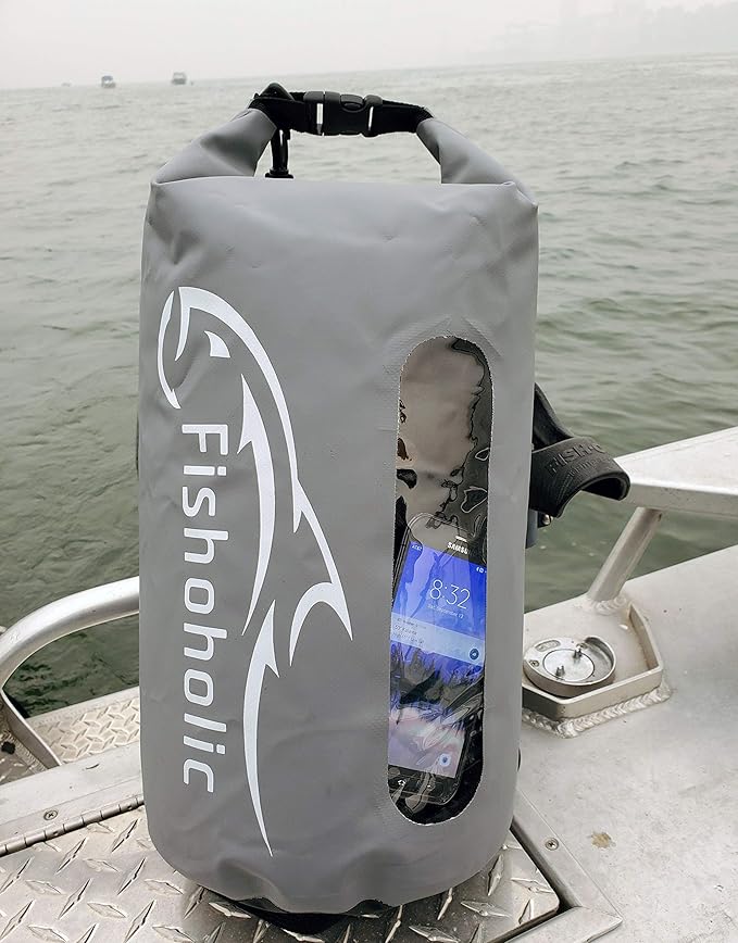 Fishoholic Dry Bag - Waterproof Gear Bags - Fail-Safe Snap - Made Tough & Durable for Kayaking Boating Fishing Hiking Camping Paddle Board & Tailgaiting