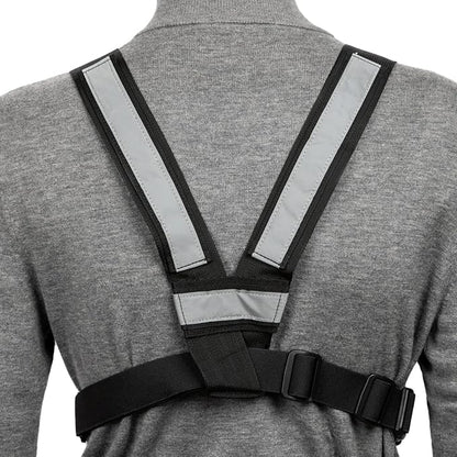 LUITON Radio Chest Harness with Reflective Strips Shoulder Holster Radio Vest Holder Two Way Radio Vest Rig Walkie Talkie Case with Front Pack Pouch for Motorola/Midland/Baofeng/Retevis(2 Pack)
