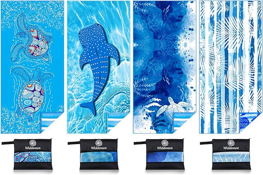 Lightweight Thin Microfiber Beach Towel Sand Free Quick Dry Absorbent Compact Soft Pool Swim Travel Towels Extra Large Oversized Beach Accessories Packable Essentials Stuff Gifts for Adult