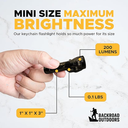 Multifunctional Portable 200 Lumen Rechargeable Keychain LED Flashlight
